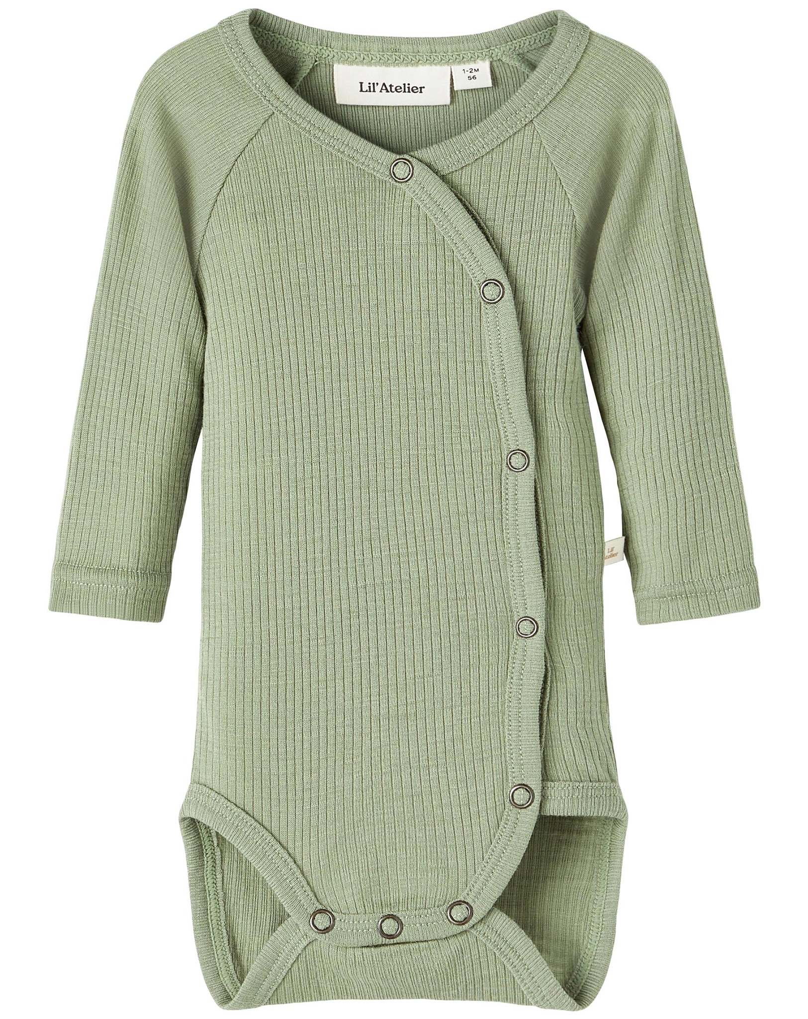 Woll-Langarmbody NBNFABLE in oil green