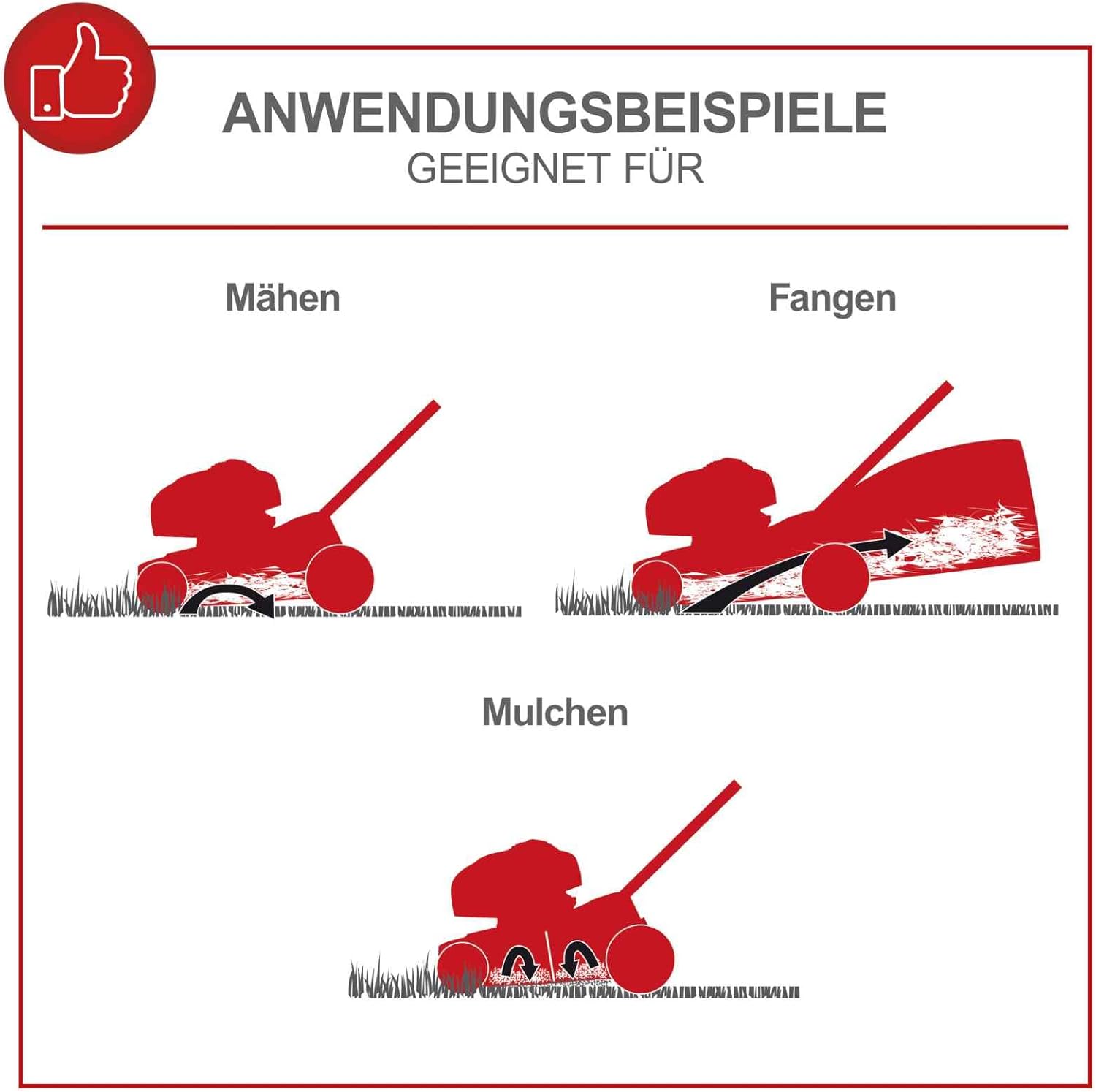 Scheppach Benzin Rasenmäher MS150-42 - 3,5PS | Schnittbreite 42cm | Radantrieb | Stahlgehäuse | Reinigungsfunktion | Mulchfunktion | 45L Korb | 7-stufige Höhenverstellung | inkl. 2. Mäh-/Mulchmesser
