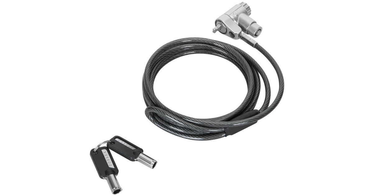 TargusDefcon Ultimate Universal Keyed Cable Lock with Adaptable Lock Head diefstalbeveiliging