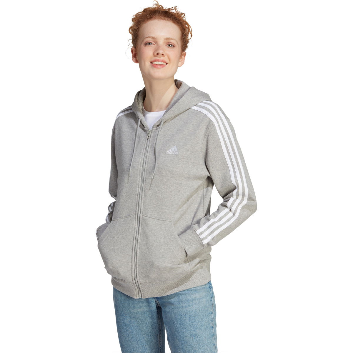 adidas 3-Stripes FT Full Zip Hættetrøje Dame