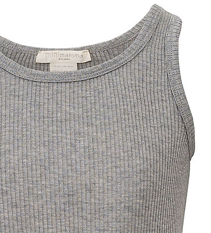 Minimalisma Top - Rib - Seide/Baumwolle - Billund - Grey Melange