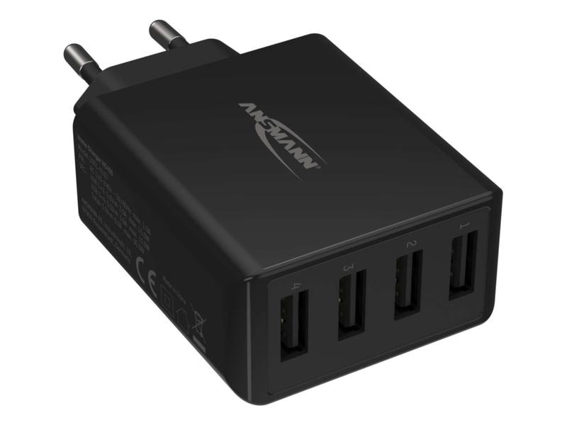 Ansmann USB-Wandladegerät Home Charger HC430, 4x USB, 30 W, Leistungsstarker Indoor USB-Ladeadapter