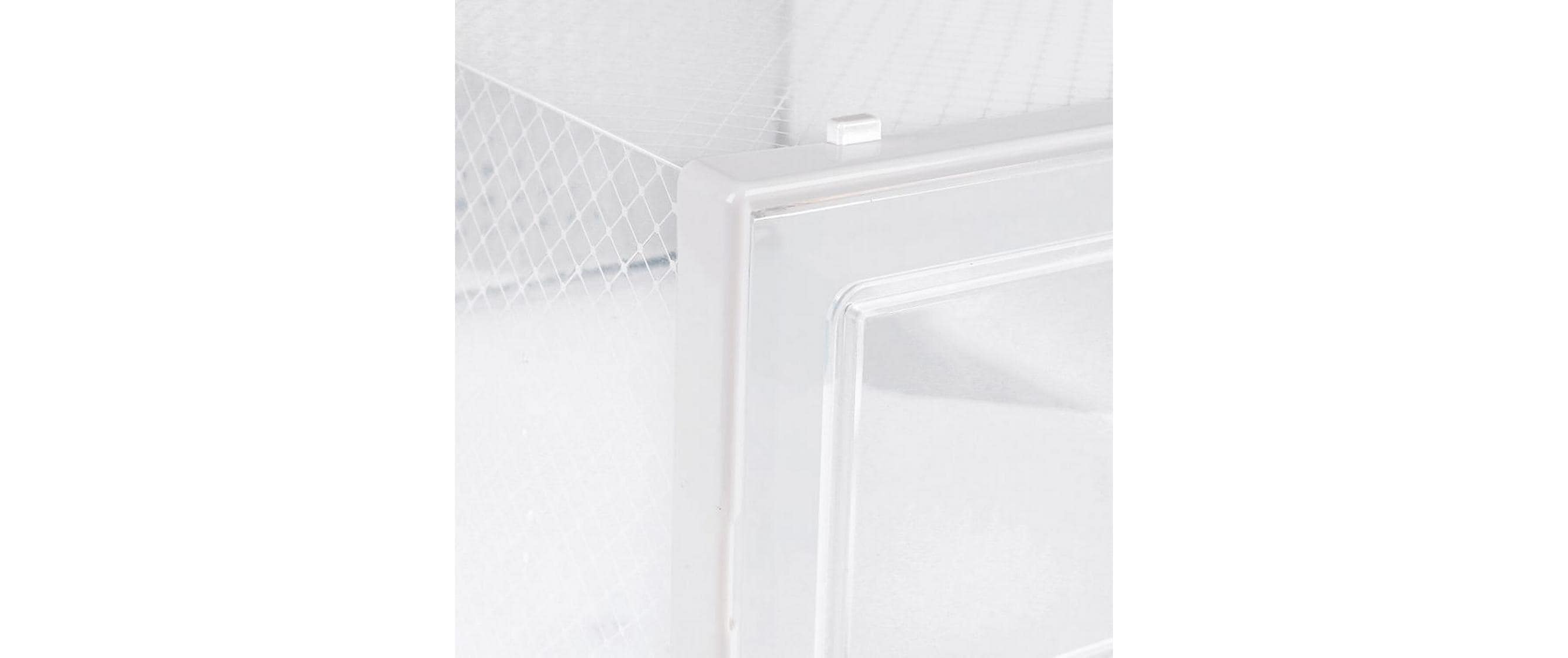 Schuhschrank Transparent/Weiss, 18er SetStapelbare Schuhboxrn aus Kunststoff