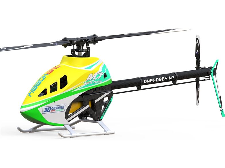 OMPHobby Helikopter M7 Lime Yellow Bausatz und Motor M7 vielseitiger Modellheli
