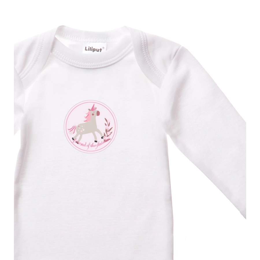 Liliput Langarmbody weiß, rosa