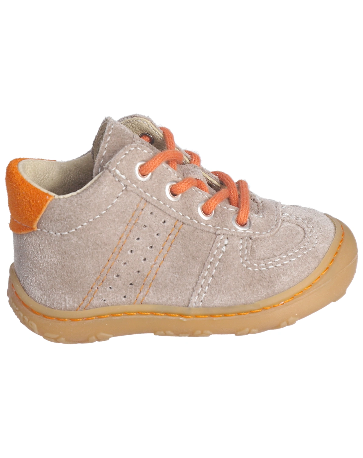 Schnür-Lauflernschuhe SAMI VELOUR in tundra/orange