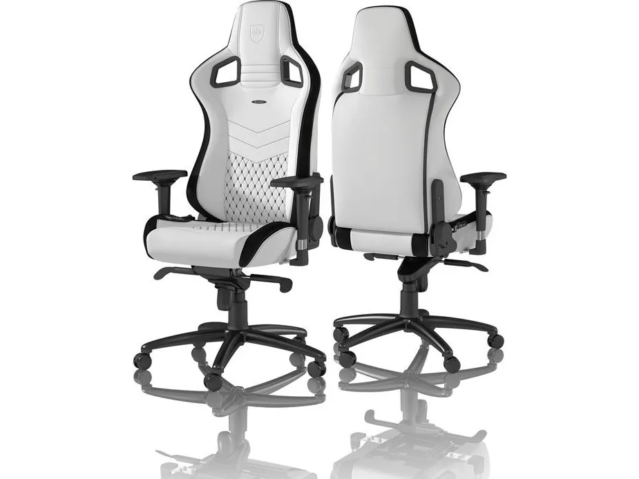 noblechairs Epic, Polstret sæde, Polstret ryglæn, Sort, Hvid