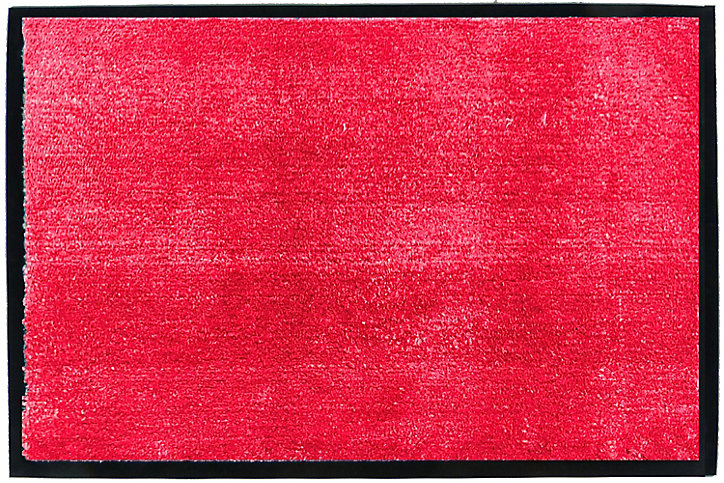 Tapis en microfibres rouge 40x60 cm avec semelle en PVC