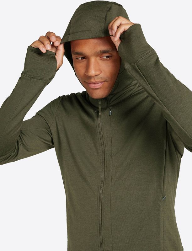 Icebreaker Merino 260 Quantum Iv Sweatshirt Met Rits Groen Man