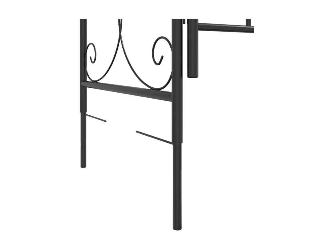 Arche de jardin avec portail noir 108x45x235 cm acier