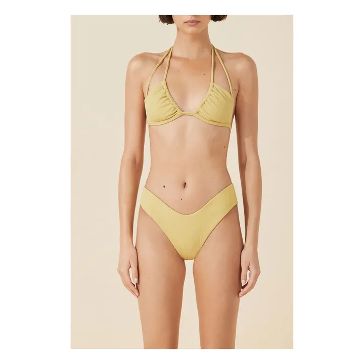 Zulu & Zephyr Haut de Maillot Citrus Côtelé | Jaune