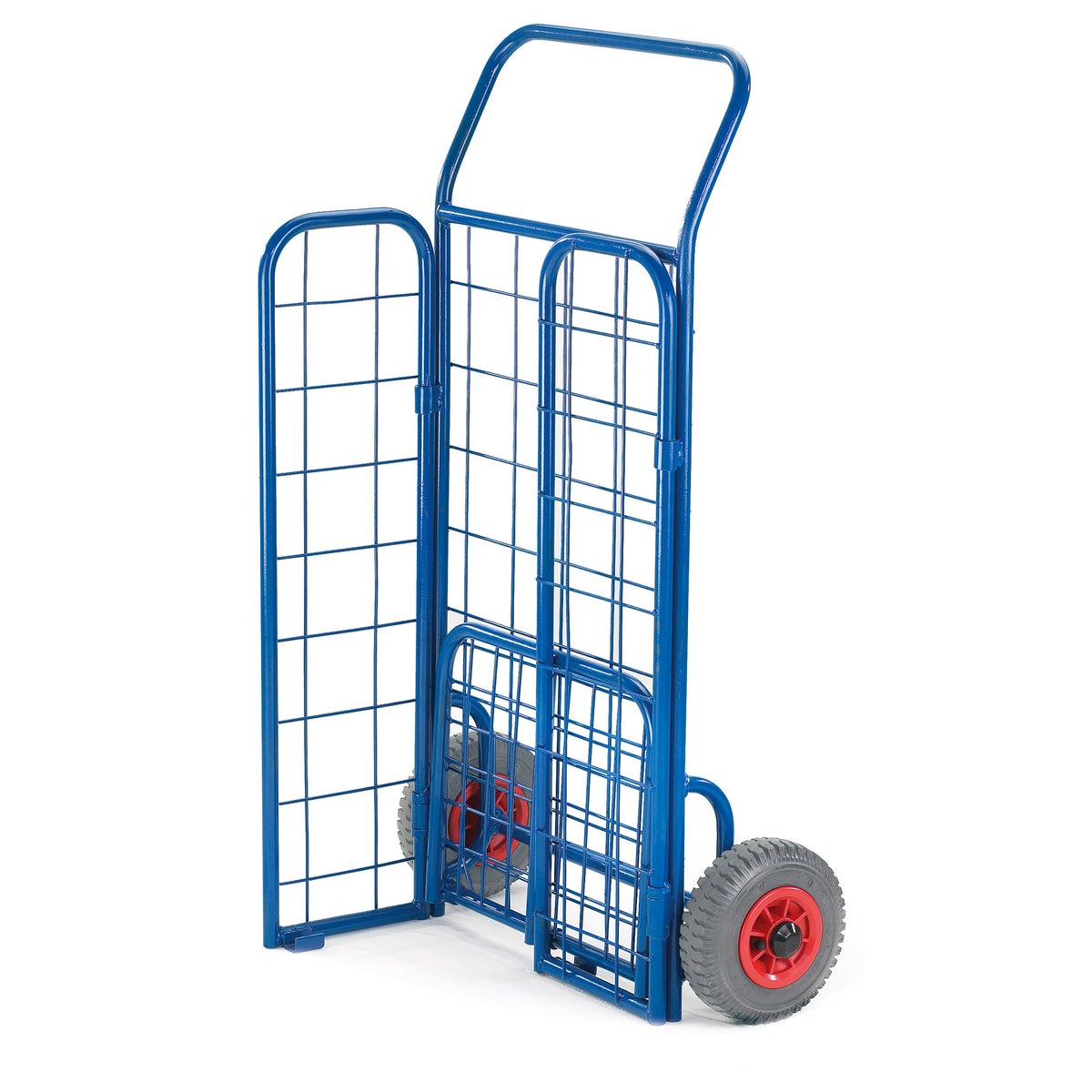 Rollcart opvouwbare trolley met zijwanden, draagvermogen 150 kg, luchtbanden