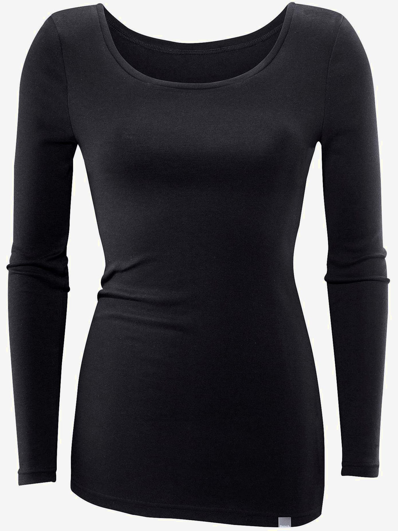 T-shirt manches longues coupe un peu plus longue ajustée