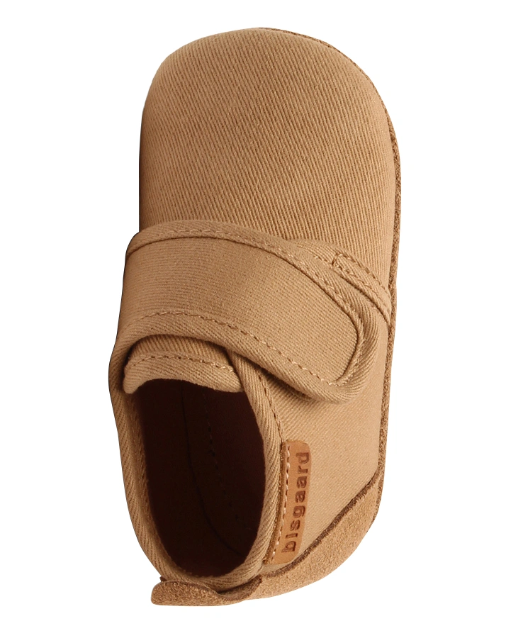 Klett-Hausschuhe BABY COTTON in camel