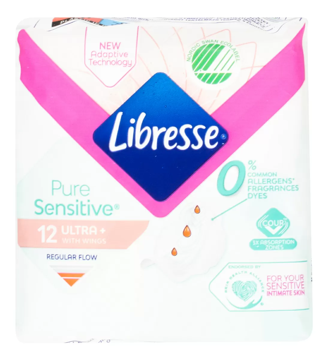 Libresse Pure Sensitive Ultra Wings - 12 stk.