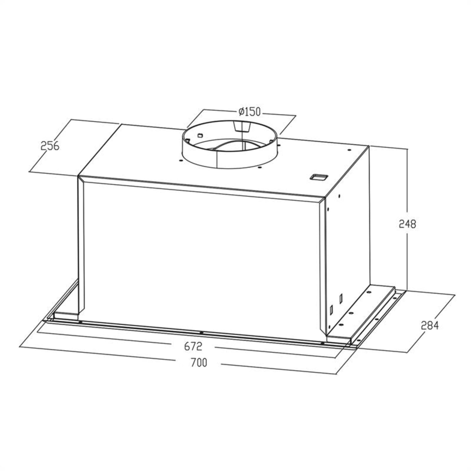 Simplica Dunstabzugshaube Einbau 70cm Abluft: 400 m³/h LED Edelstahl