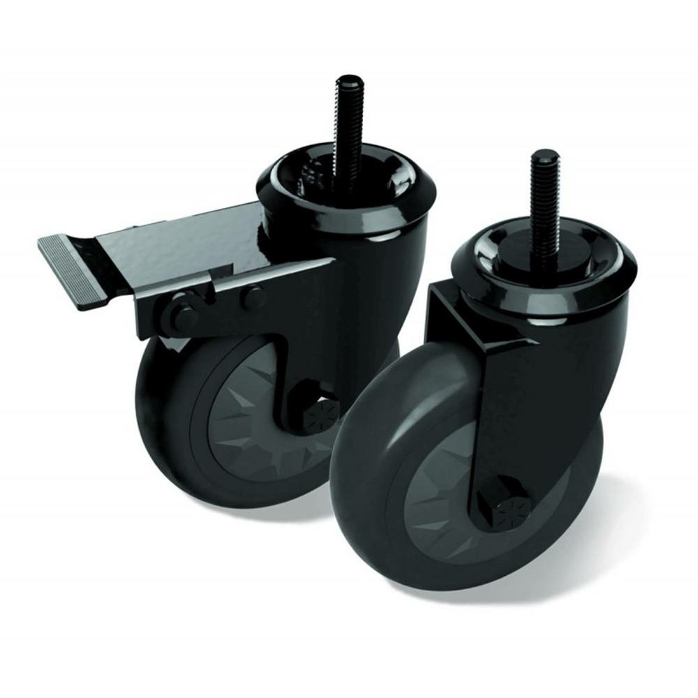 Lot de 2 roues pour table eucalyptus ou module big green egg
