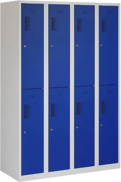 Garderobekast Premio 8 deuren 4.8 - Kleur deuren: Blauw RAL 5010