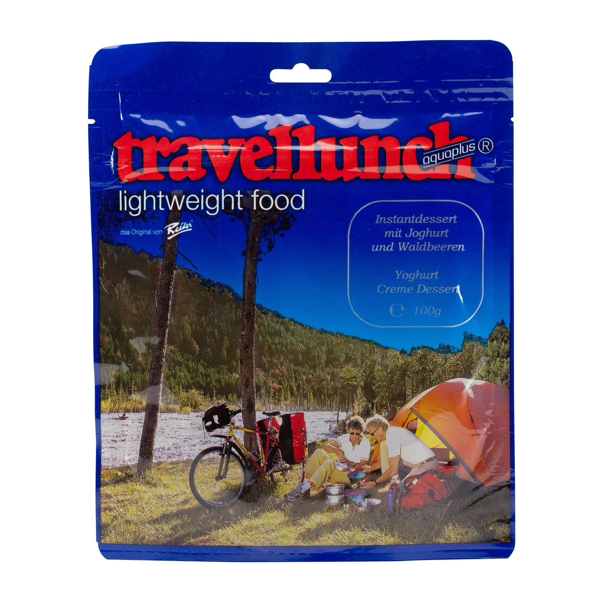 Travellunch -  Instantdessert mit Joghurt und Waldbeeren