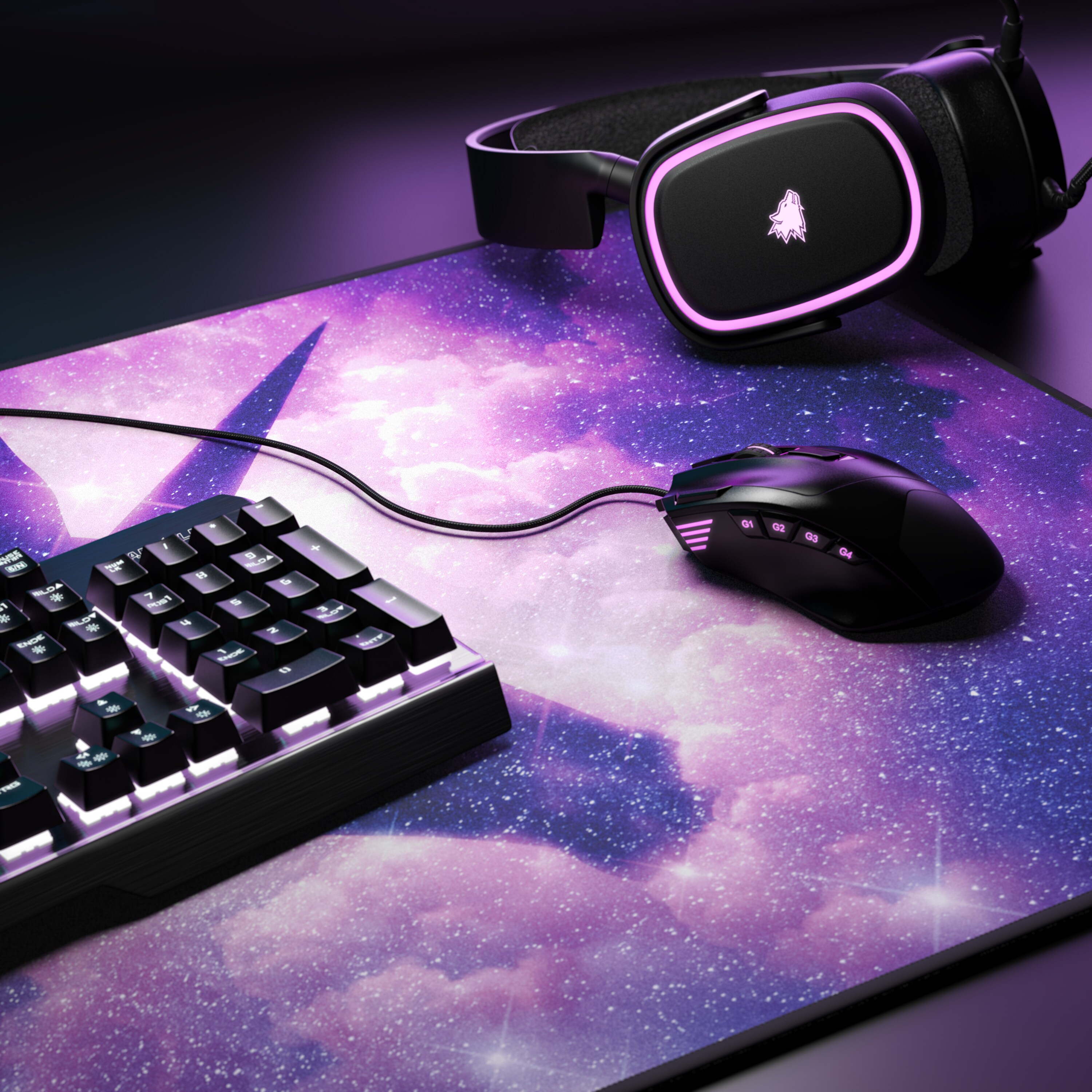 Titanwolf Gaming Mauspad, 900 x 400mm XXL Mousepad, verbessert Präzision & Geschwindigkeit, Unicorn