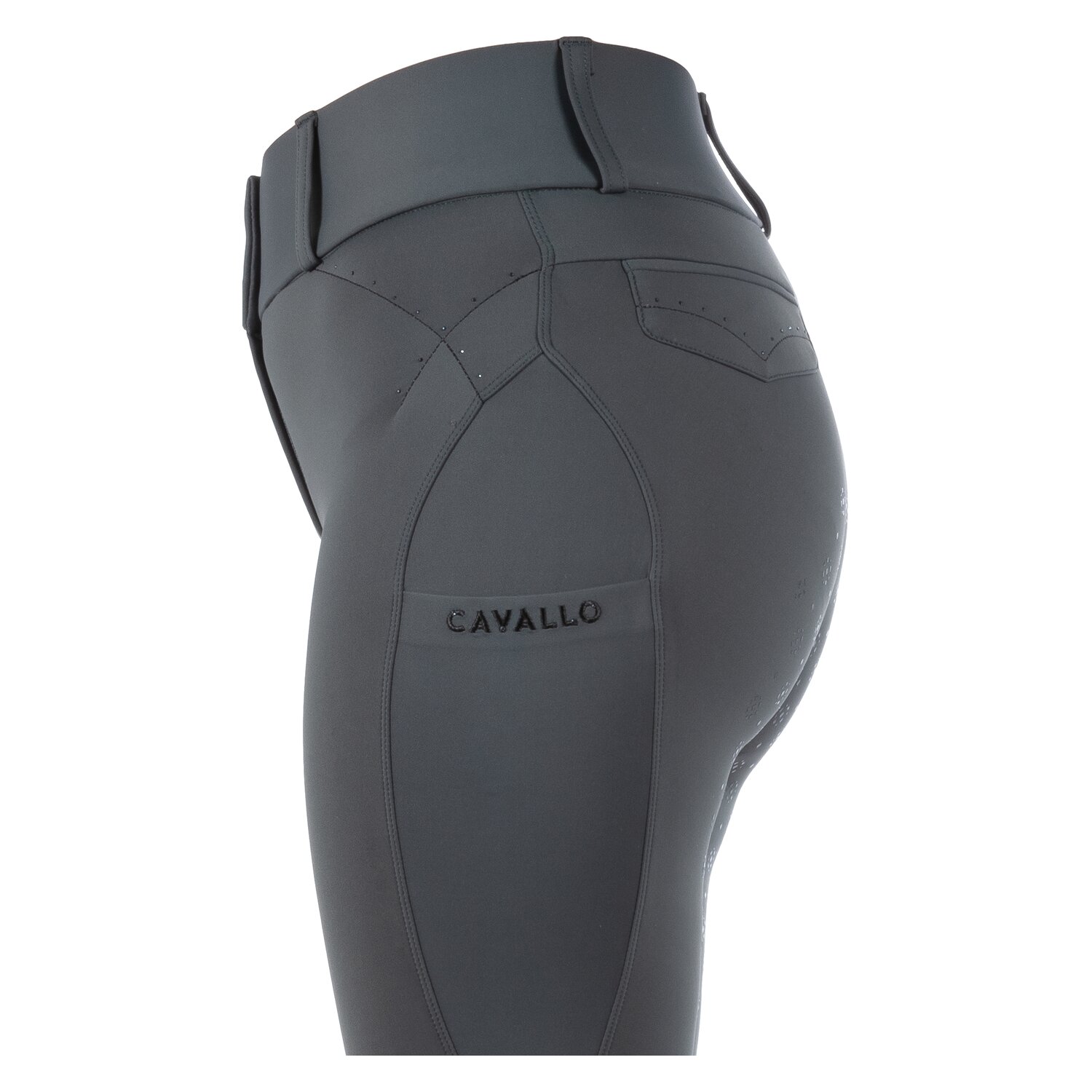 Cavallo Gesäßeinsatz-Reithose CAVALCANDERA GRIP MOBILE - silve pine