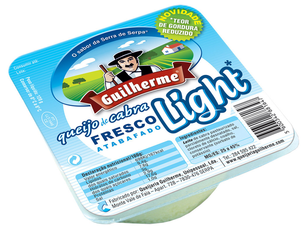 QUEIJO FRESCO DE CABRA GUILHERME ATABAFADO LIGHT 120 G