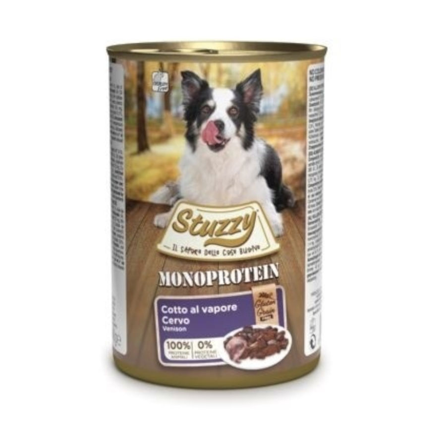 Lata de 400g de proteína de veado Stuzzy para cães