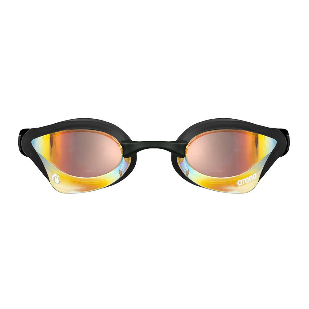 Arena COBRA CORE SWIPE MIRROR - Lunettes de natation yellow copper/black