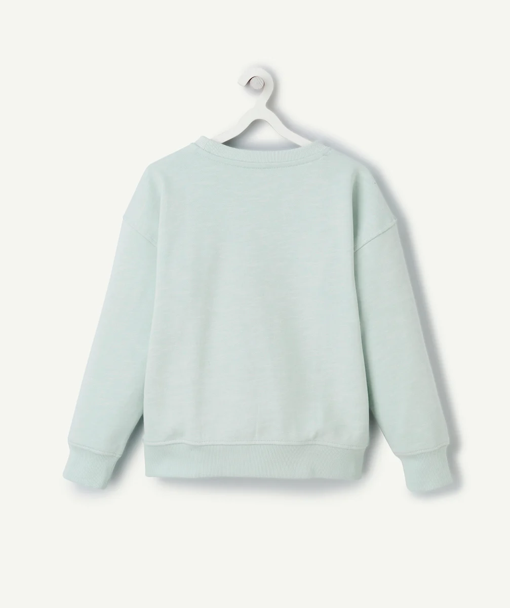sweat manches longues garçon en coton bio vert thème skate