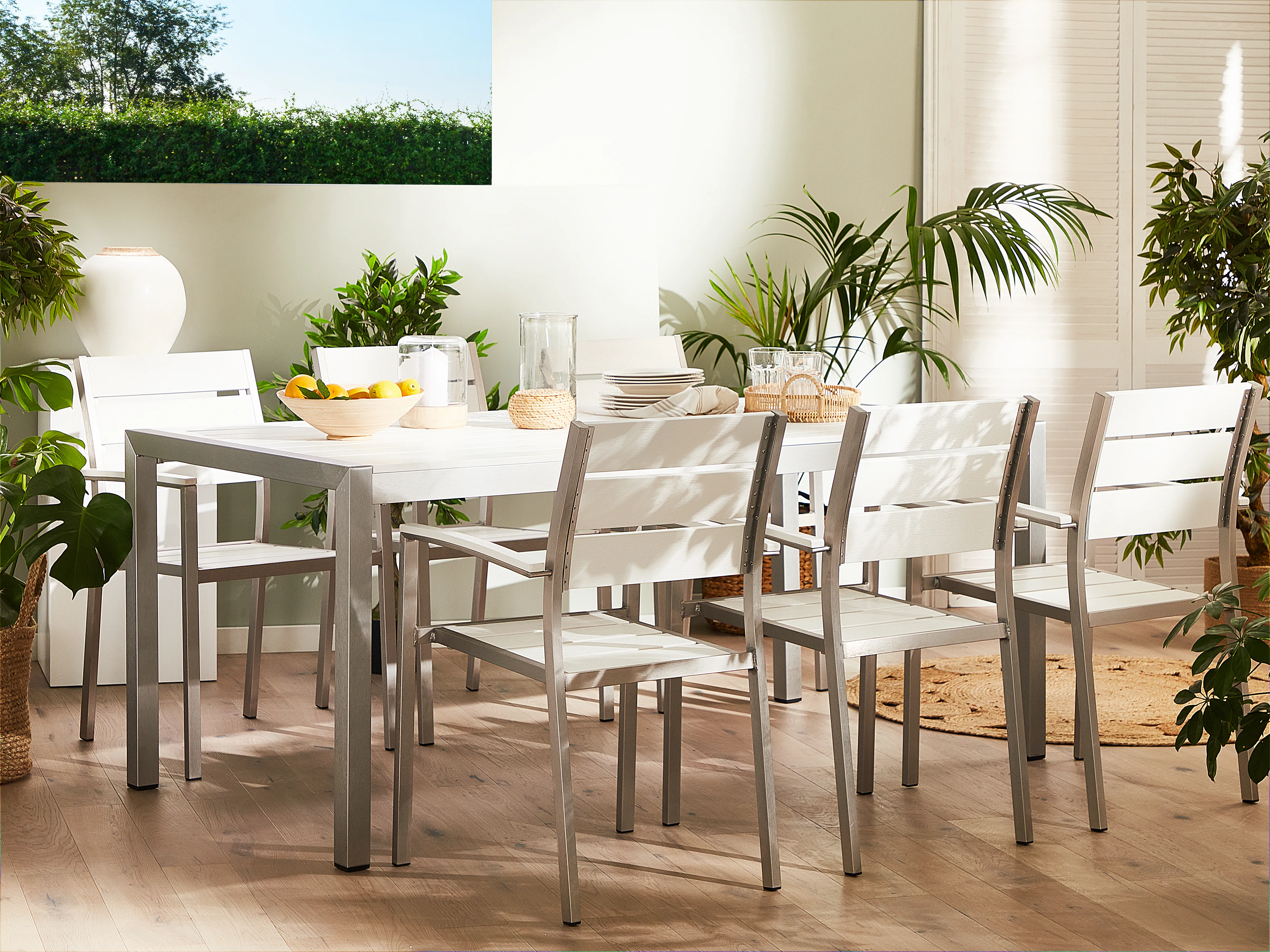 Tuinset 6-zits VERNIO Wit