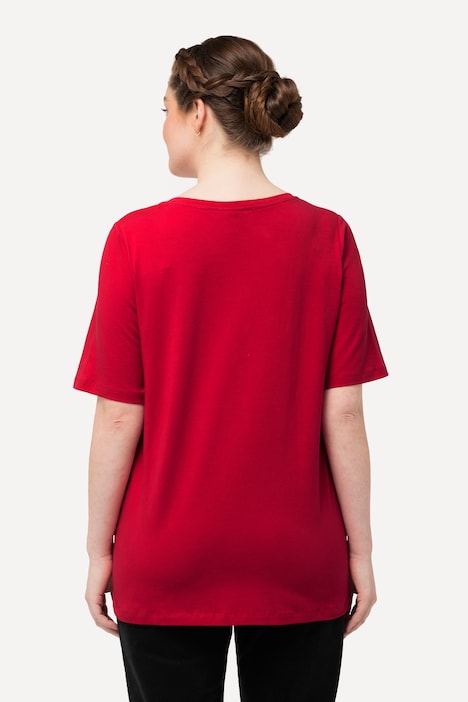 T-Shirt, Trachtenmotiv, Classic, V-Ausschnitt, Halbarm