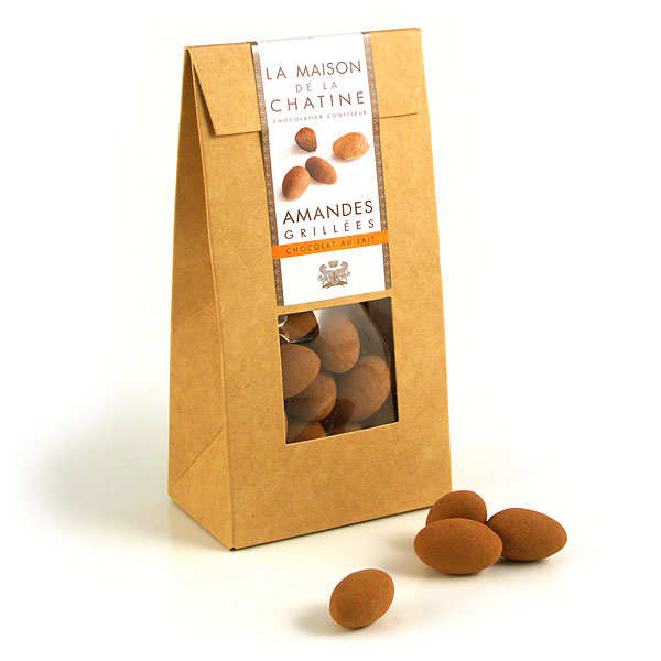 Chatines cacao - Amandes enrobées de chocolat au lait - Maison de la Chatine