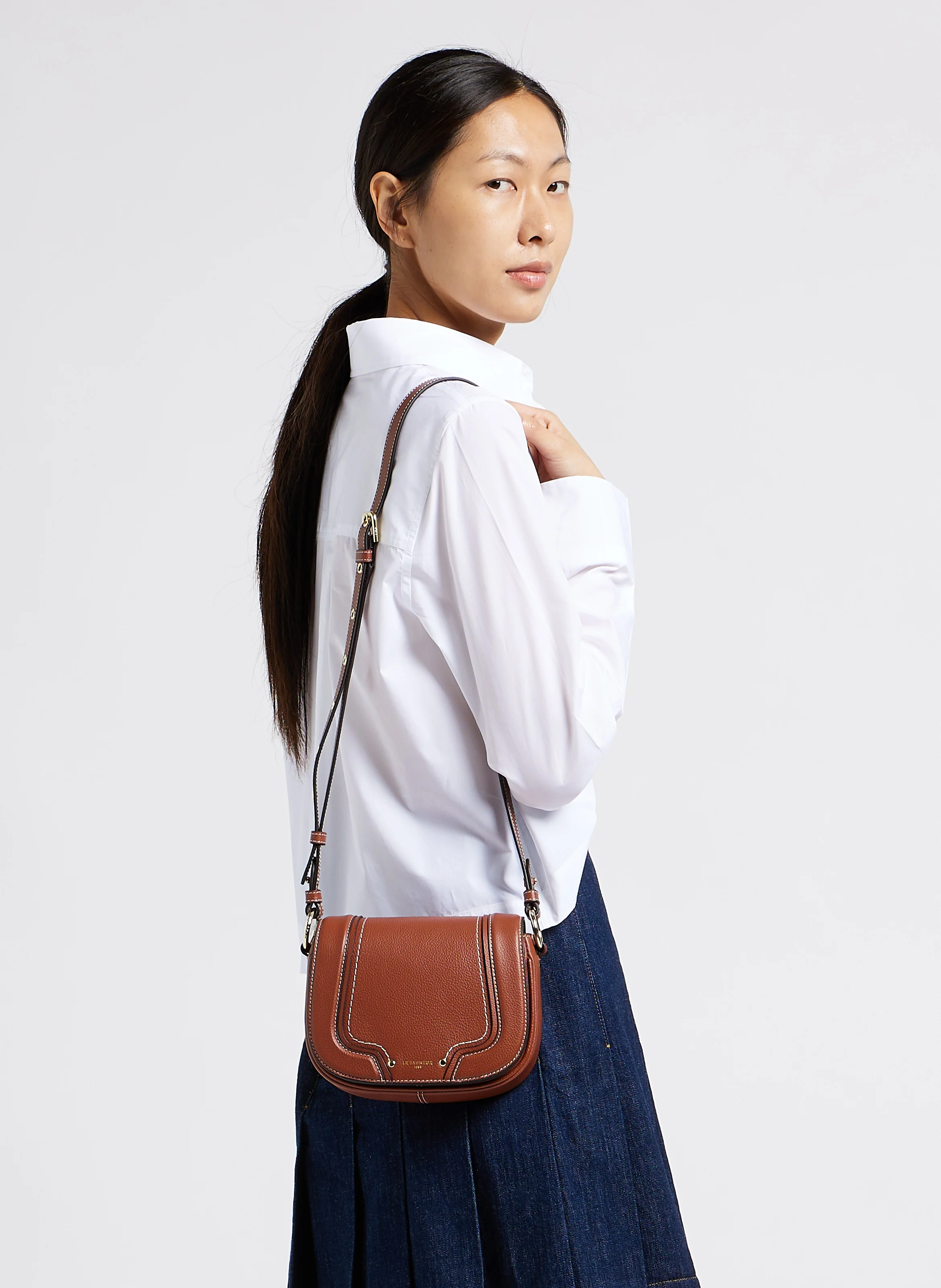 ELLA - Sac bandoulière en cuir | Marron