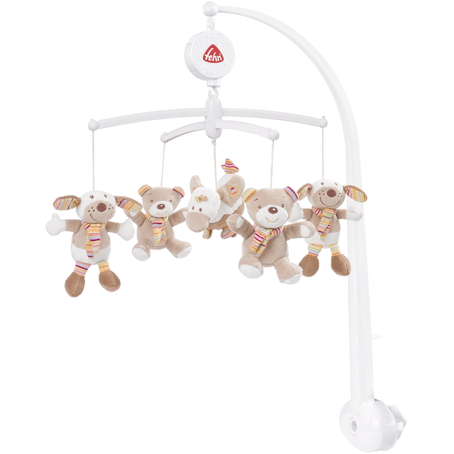 fehn® Musik-Mobile Hund, Ente, Teddy - Rainbow