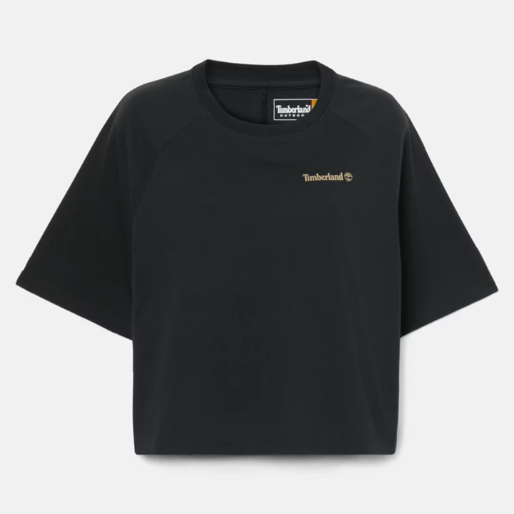 T-shirt évacuant l'humidité pour femme en noir