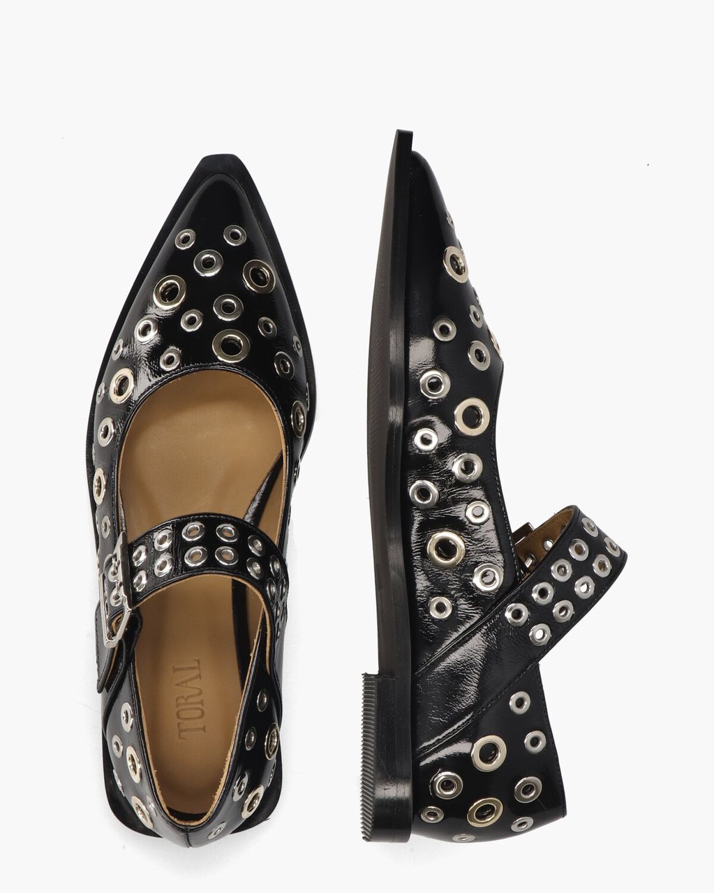 Toral Cher Zwart Damesballerina's