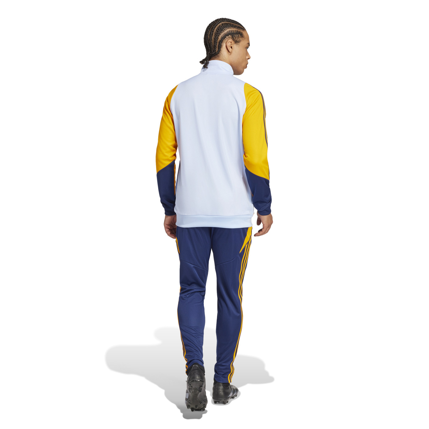 Adidas Real Madrid Trainingspak Full-Zip 2024-2025 Lichtblauw Donkerblauw Geel