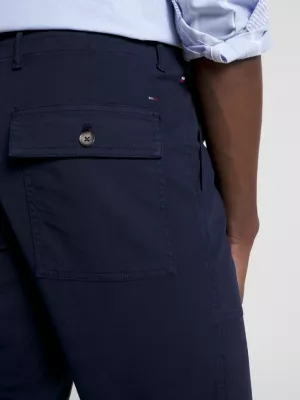 Calças utilitárias de gabardine Harlem