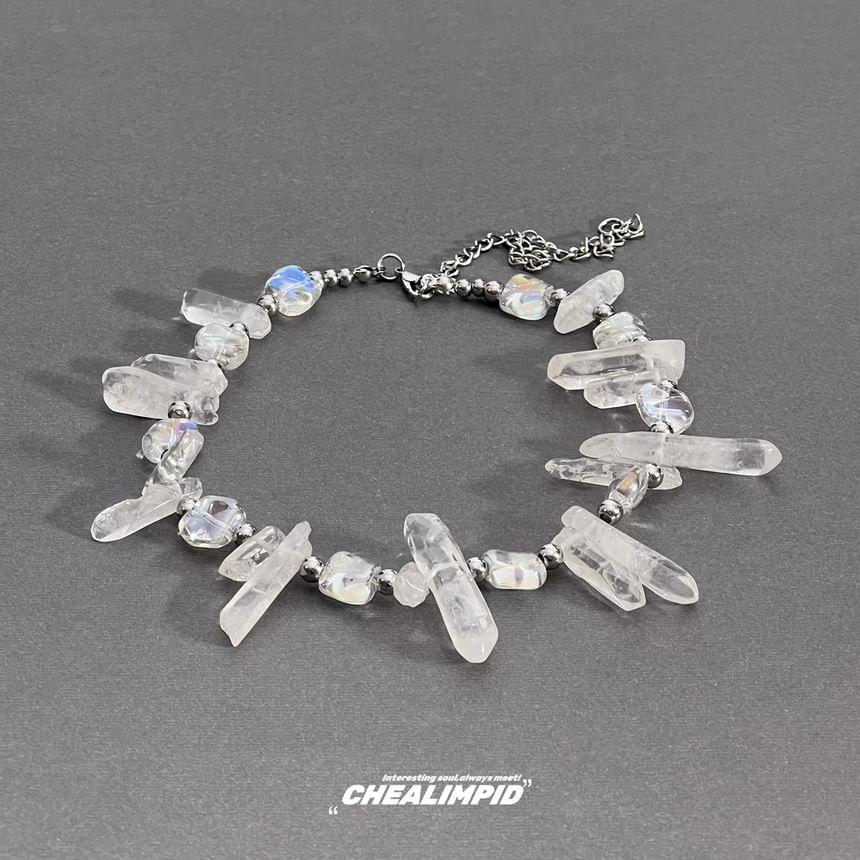 Drexxiax - Ketting met onregelmatige edelstenen