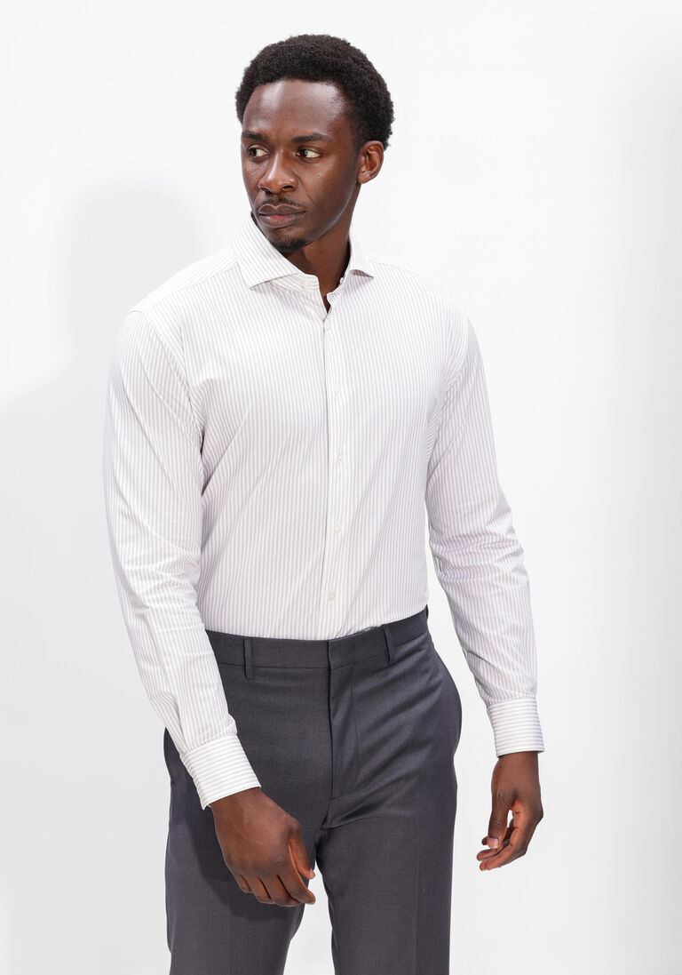 beige xacus overhemden active shirt 520ml