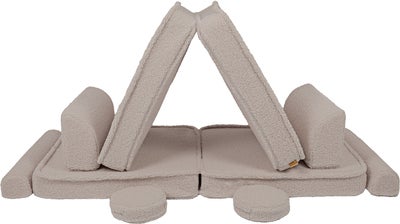 Meowbaby Play Bearly Premium  Byggbar Sofa, Lysegrå