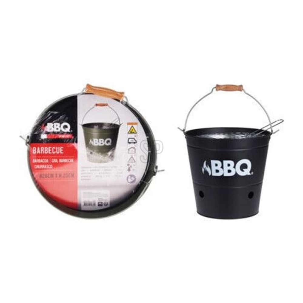 Seau à barbecue bbq 26 cm noir mat