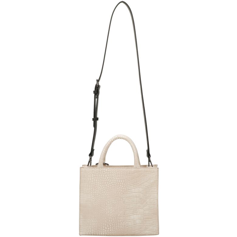 Big Boxy Collection 2-Tone Croco White Taupe