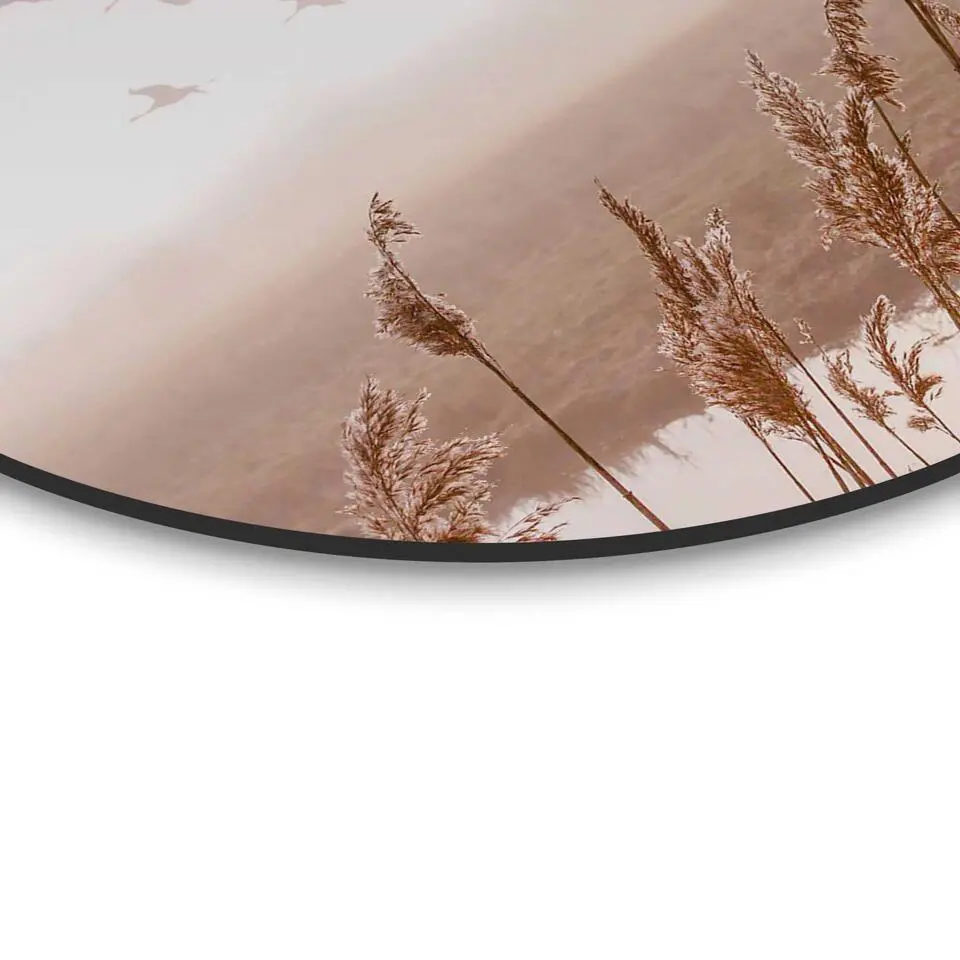 Schilderij Horizon - Ø 50cm - Beige