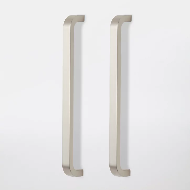 Poignée de meuble de cuisine GoodHome Epazote Argent L. 20 cm, 2 pièces
