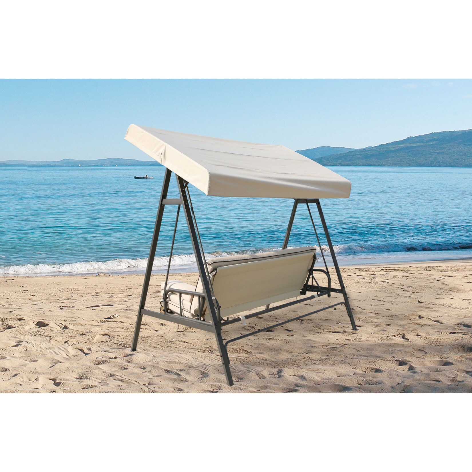 Grasekamp Hollywoodschaukel Amalfi, klappbar alsLiege Relax Schaukel Gartenliege
