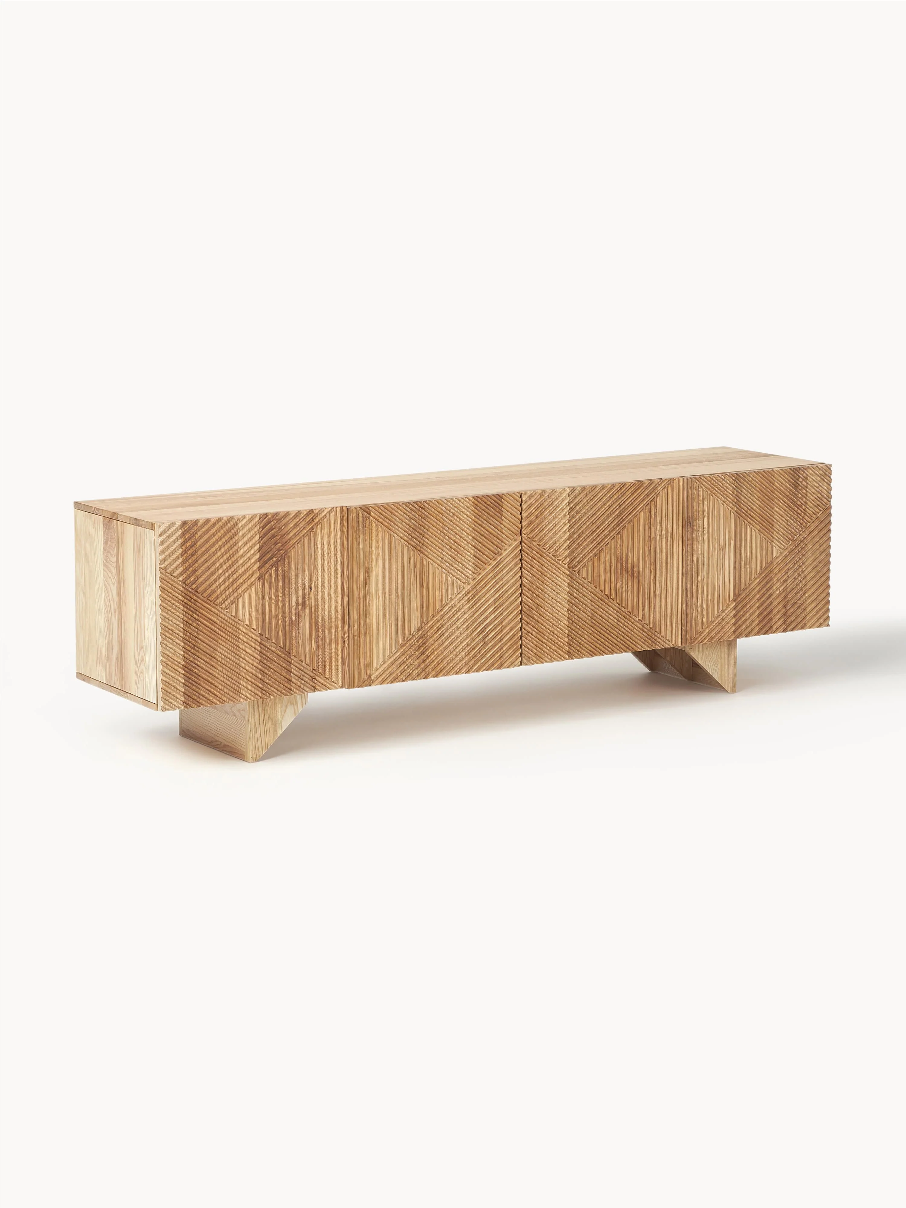 Laag dressoir van essenhout Louis