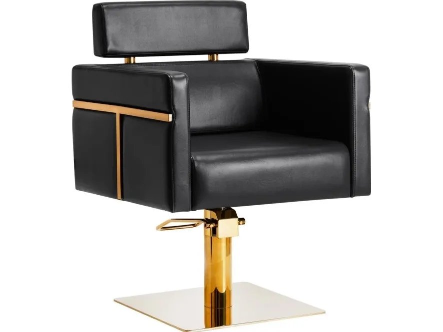 Activeshop Gabbiano frisørstol Toledo guld sort