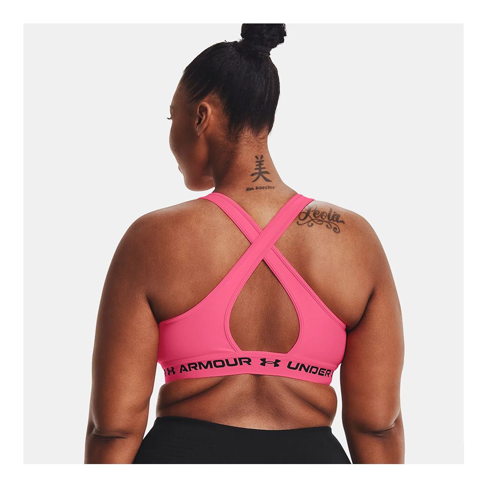 Under Armour CROSSBACK MID - Brassière Femme pink