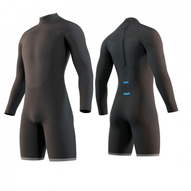 Combinaison Shorty Mystic Homme Brand longarm back-zip 3/2mm Black - The Corner Shop